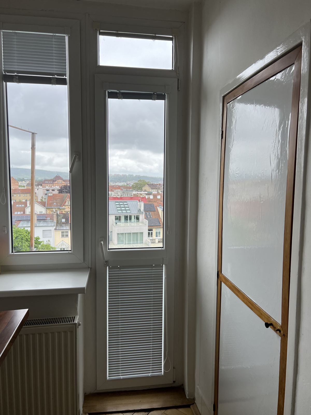 Dveře na balkon z kuchyně